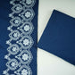 Blue Floral Embroidery Denim Fabric TF-30597