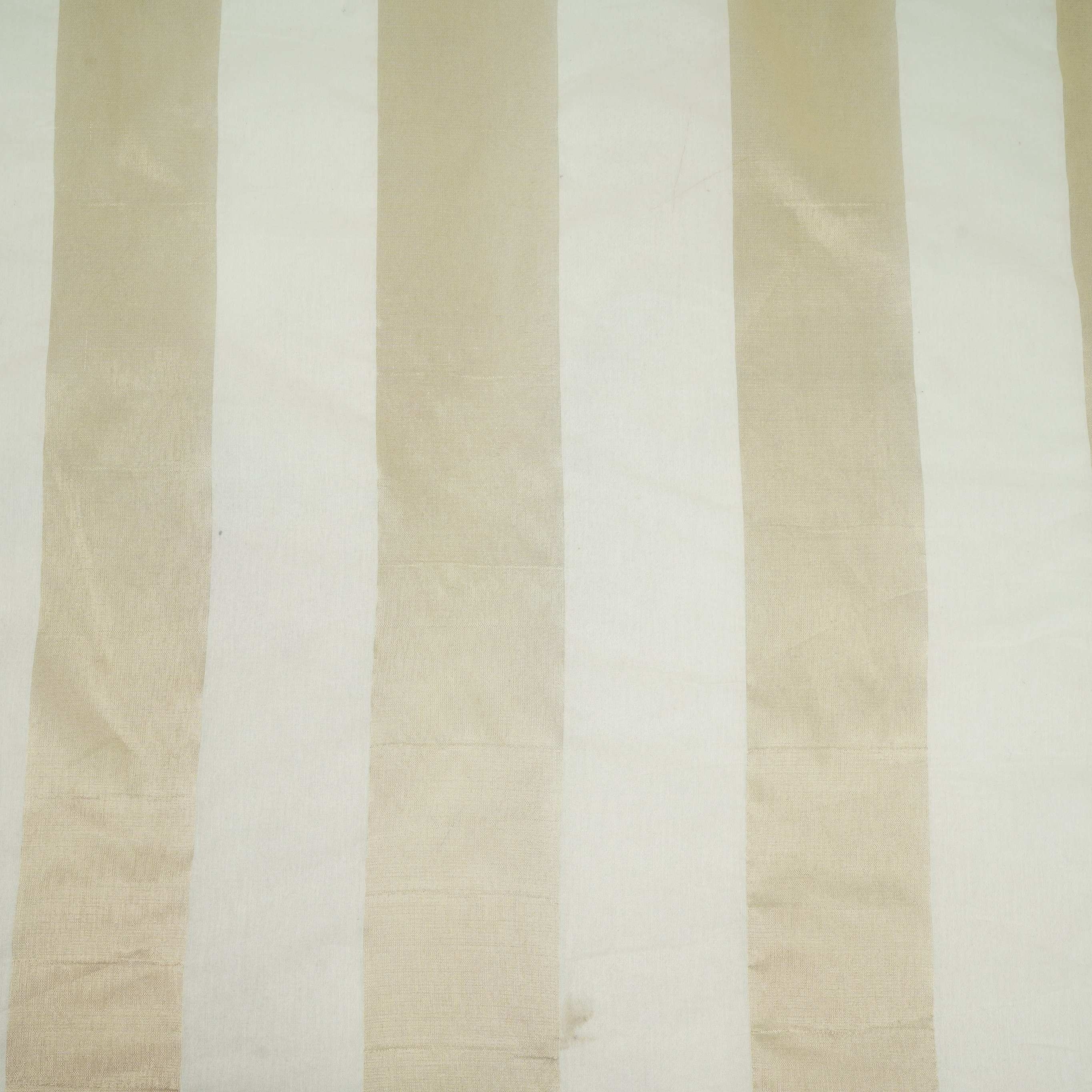 White Dyeable Golden Stripes Tissue Fabric AC-32448