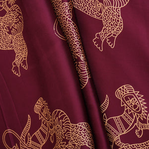 Wine Gond art Print Modal Satin SN-29519 - TradeUNO