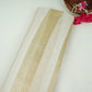 White Dyeable Golden Stripes Tissue Fabric AC-32448