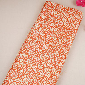 Orange Bagru Print Modal Satin SN-29498 - TradeUNO