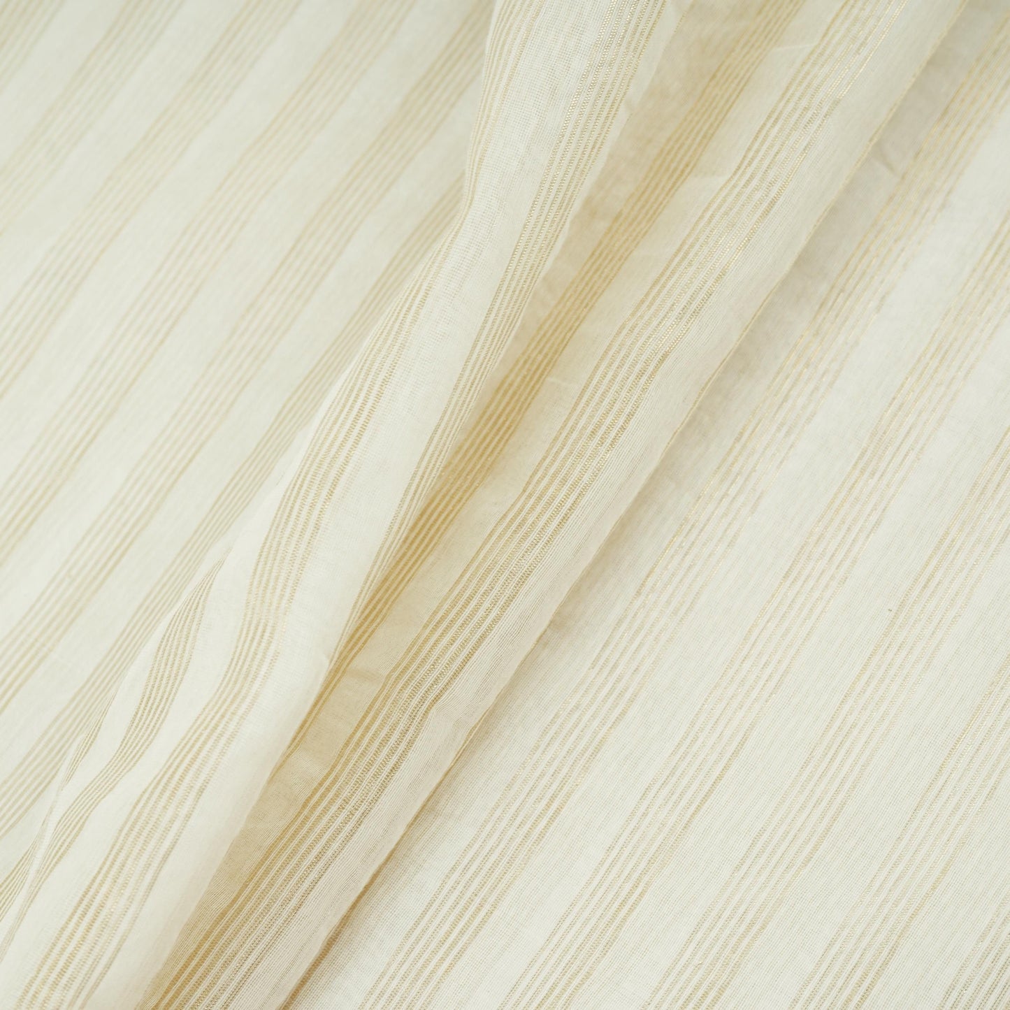 White Dyeable Golden Stripes Tissue Fabric AC-32450