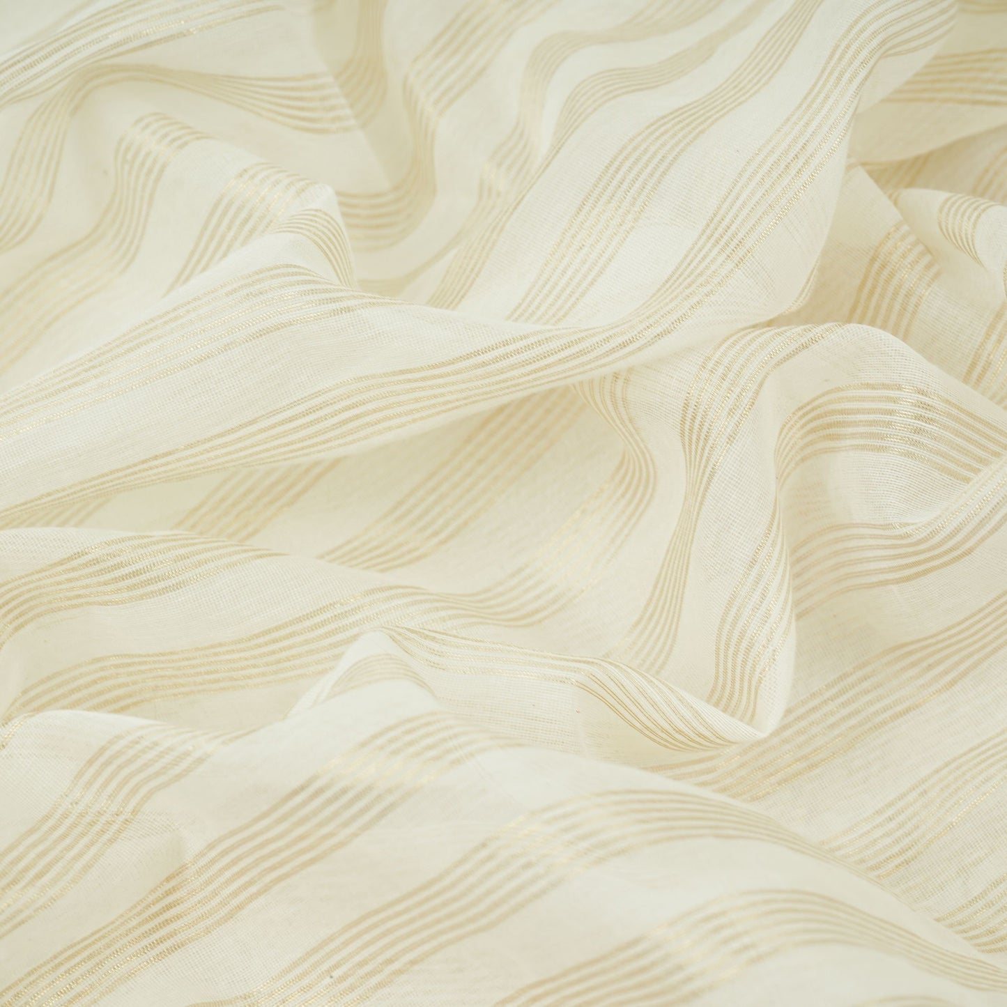 White Dyeable Golden Stripes Tissue Fabric AC-32450