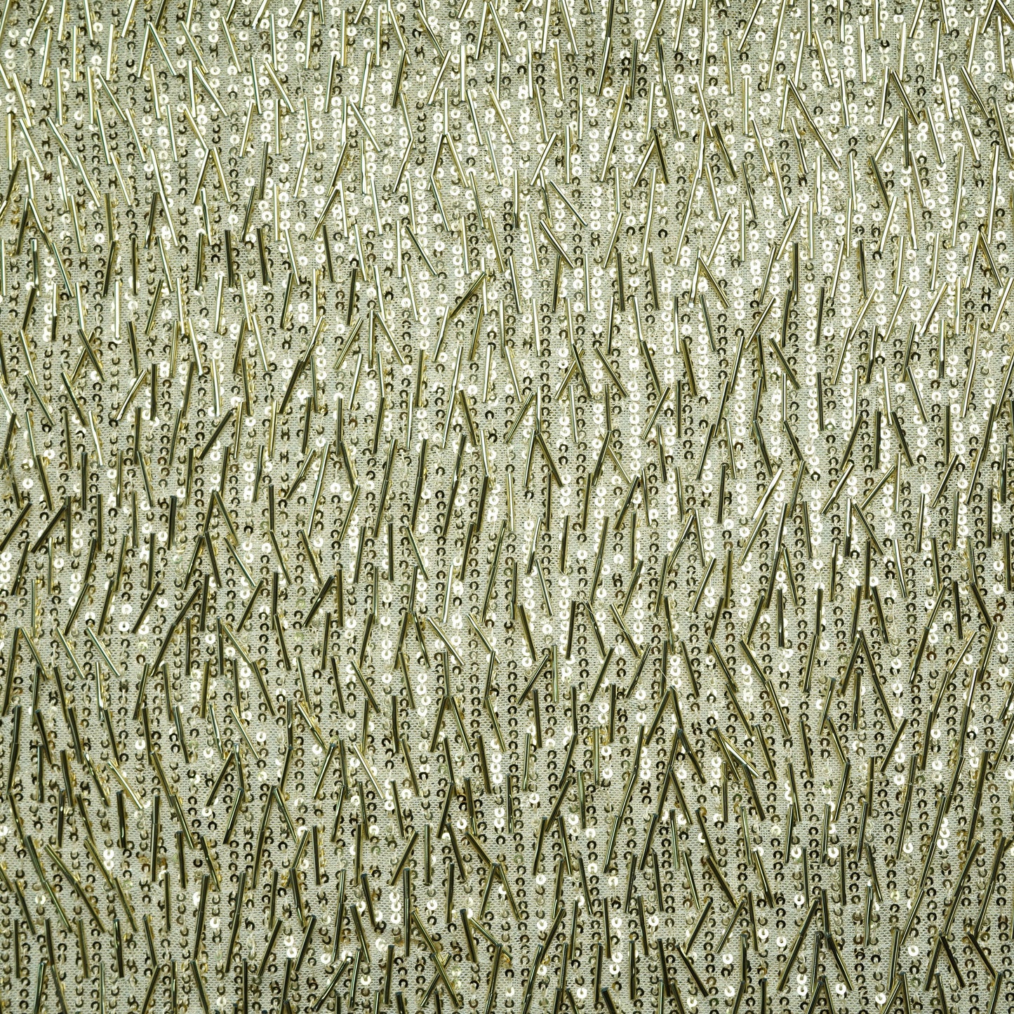 Golden 3D Hanging Tassles Power Net Fabric 18798