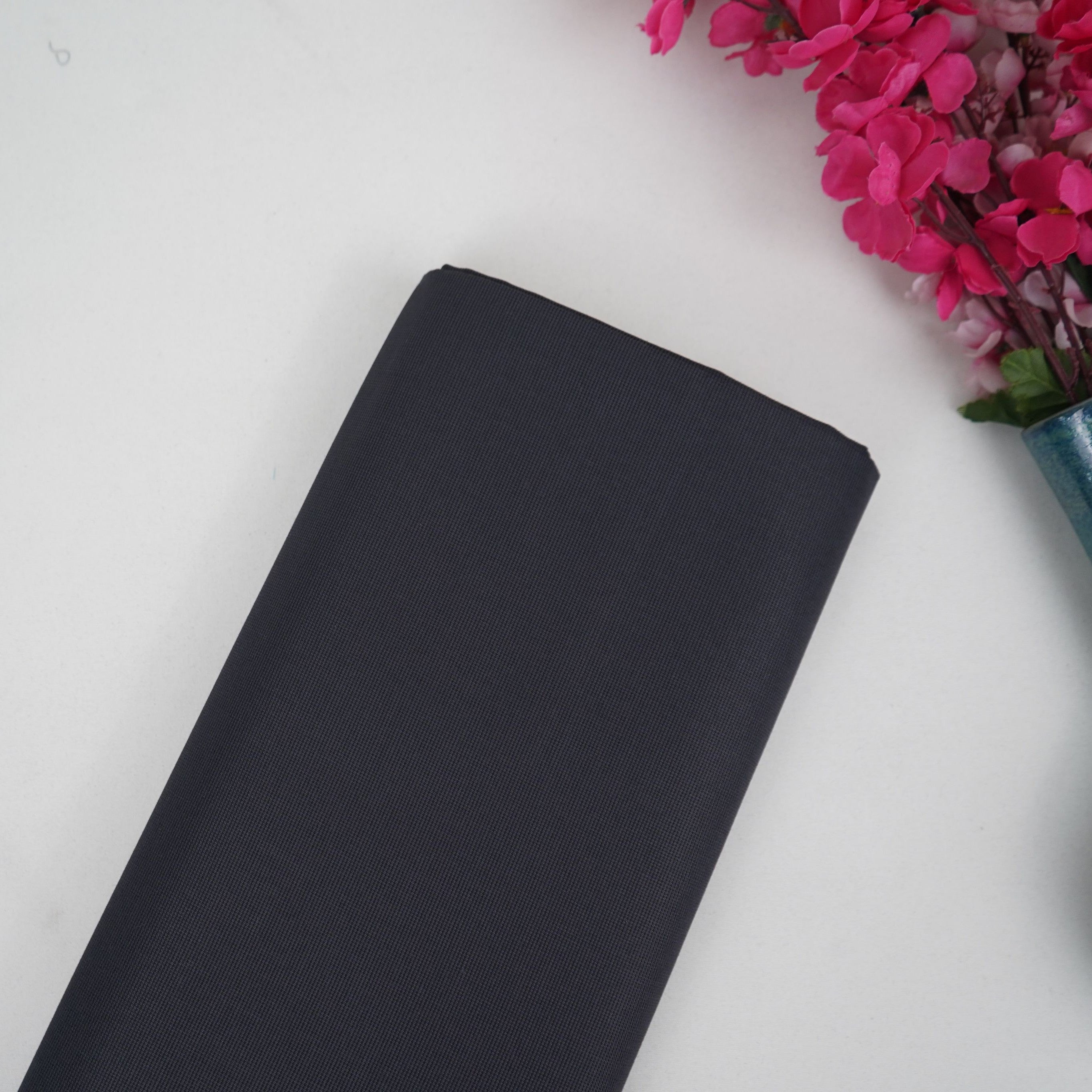Dark Grey Solid Suiting Fabric ASMI-31300 - TradeUNO