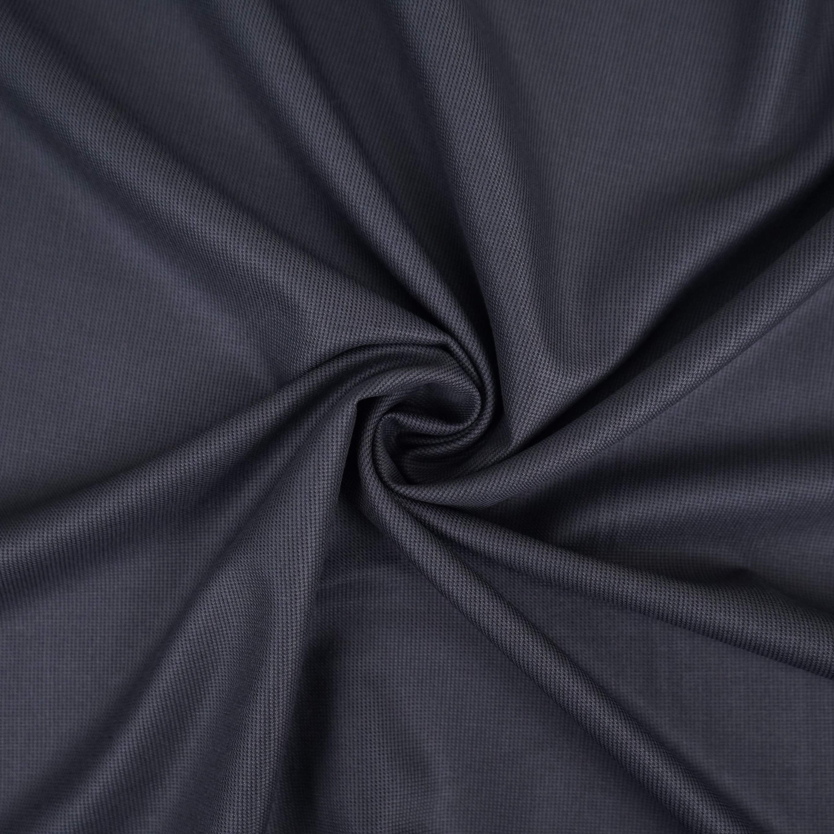 Dark Grey Solid Suiting Fabric ASMI-31300 - TradeUNO