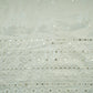 Golden Floral Border Sequins Woven Zari Work Tissue Organza Fabric 15366