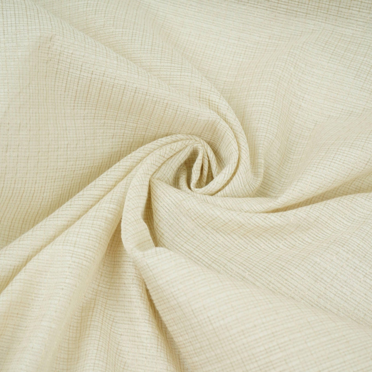 Off White Dyeable Checks Tissue Fabric AC-32451