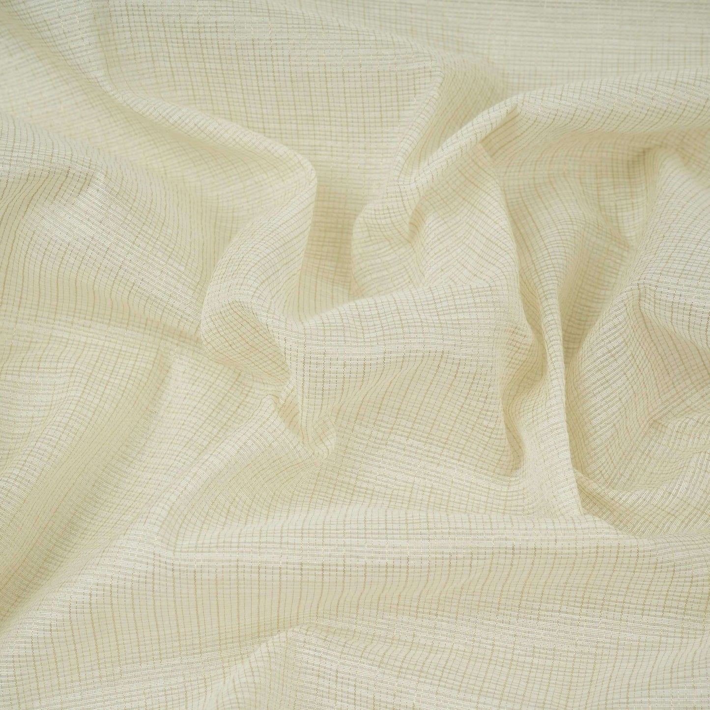 Off White Dyeable Checks Tissue Fabric AC-32451