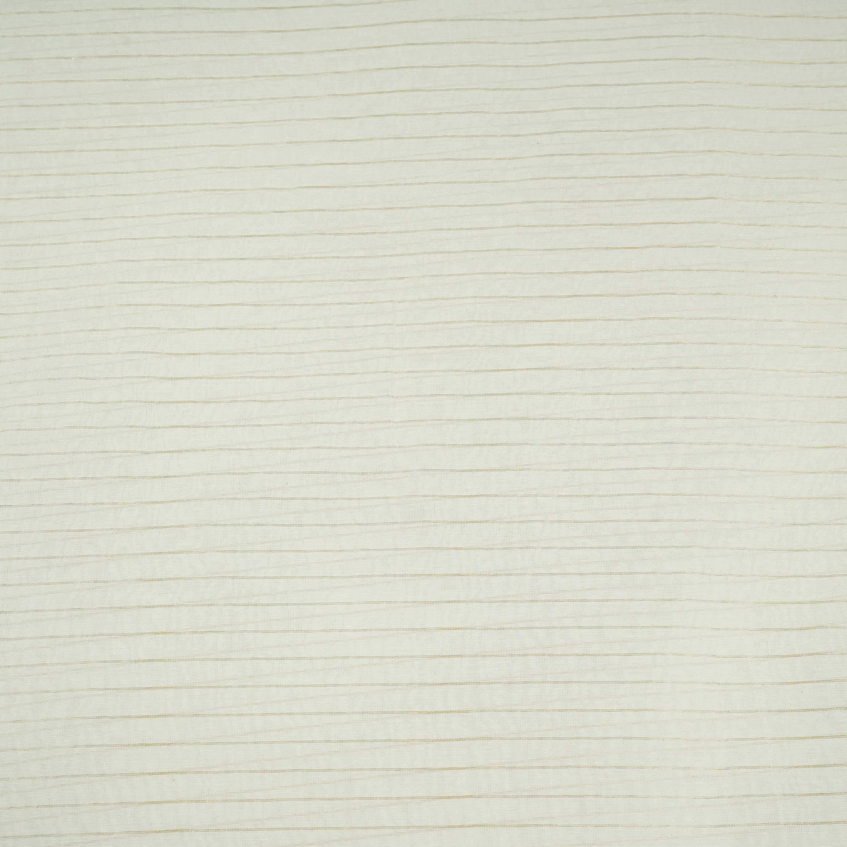 Off White Dyeable Silver Stripes Tissue Fabric AC-32449