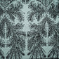 Black Rice Beads Sequins Embroidery Net Fabric 17917