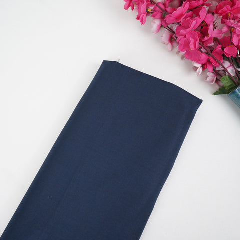 Navy Blue Check Weave Suiting Fabric ASMI-31308