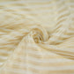 Off White Dyeable Golden Stripes Tissue Fabric AC-32447