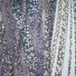 Purple Pearl Heavy Sequins Embroidery Net Fabric 15011