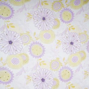 Light With Multicolor Floral Cutdana Chinnon Fabric VF-30639 - TradeUNO
