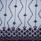Navy Blue Beads Embroidery Premium Net Fabric 18803