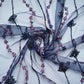 Navy Blue Beads Embroidery Premium Net Fabric 18803