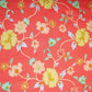 Coral Pink floral embroidery Mul Chanderi Fabric GTS-31132