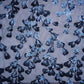 Navy Blue Floral Imported Sequence Embroidery Net Fabric 12464