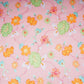 Dusty Pink floral embroidery Mul Chanderi Fabric GTS-31130