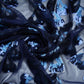 Navy Blue Floral Imported Sequence Embroidery Net Fabric 12464