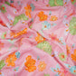 Dusty Pink floral embroidery Mul Chanderi Fabric GTS-31130