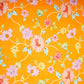 Mustard Yellow floral embroidery Mul Chanderi Fabric GTS-31131