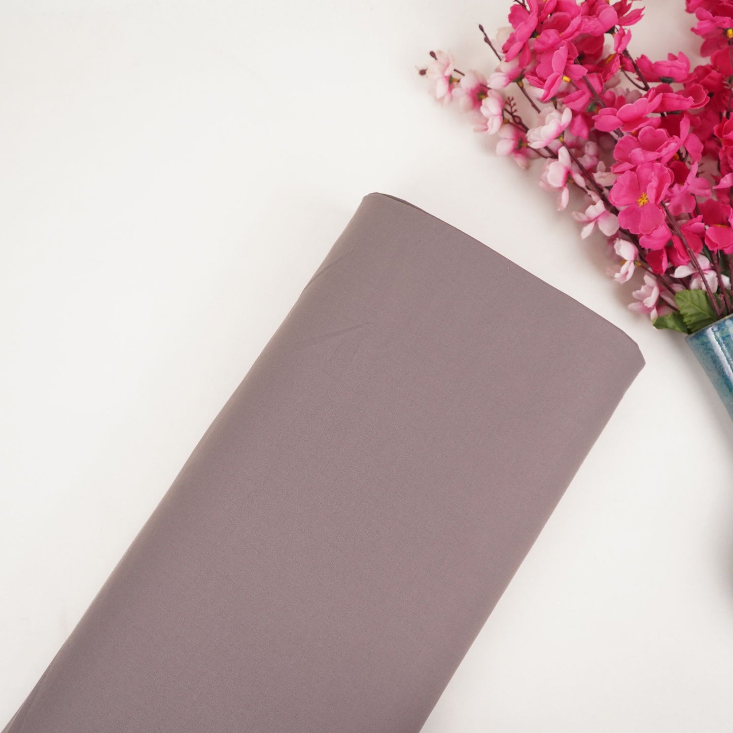 Steel Grey Solid Suiting Fabric ASMI-31293
