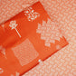 Orange Bagru Print Modal Satin SN-29498