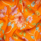 Mustard Yellow floral embroidery Mul Chanderi Fabric GTS-31131