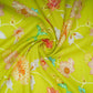 Parrot Green floral embroidery Mul Chanderi Fabric GTS-31133