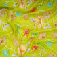 Parrot Green floral embroidery Mul Chanderi Fabric GTS-31133