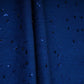 Blue Cutdana Embroidery Denim Fabric TF-30599
