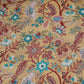 Olive Green with Multicolor Kalamkari print Pure Linen Fabric GTS-31330