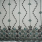 Grey Beads Embroidery Premium Net Fabric 18804