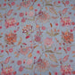 Ice Blue Chintz floral print Pure Linen Fabric GTS-31334