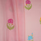 Pink Floral Print Muslin Fabric GTS-30934