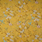 Yellow floral print Pure Linen Fabric GTS-31339