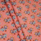 Peach Floral Print Cotton Fabric AFI-29562