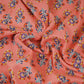 Peach Floral Print Cotton Fabric AFI-29562