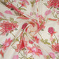 Ivory Mughal Floral Print Muslin Fabric GTS-30950
