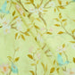 Pista Green floral print Pure Linen Fabric GTS-31338