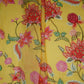 Pale Yellow Mughal Floral Print Muslin Fabric GTS-30942