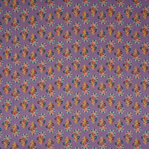 Purple Floral Print Cotton Fabric AFI-29549 - TradeUNO