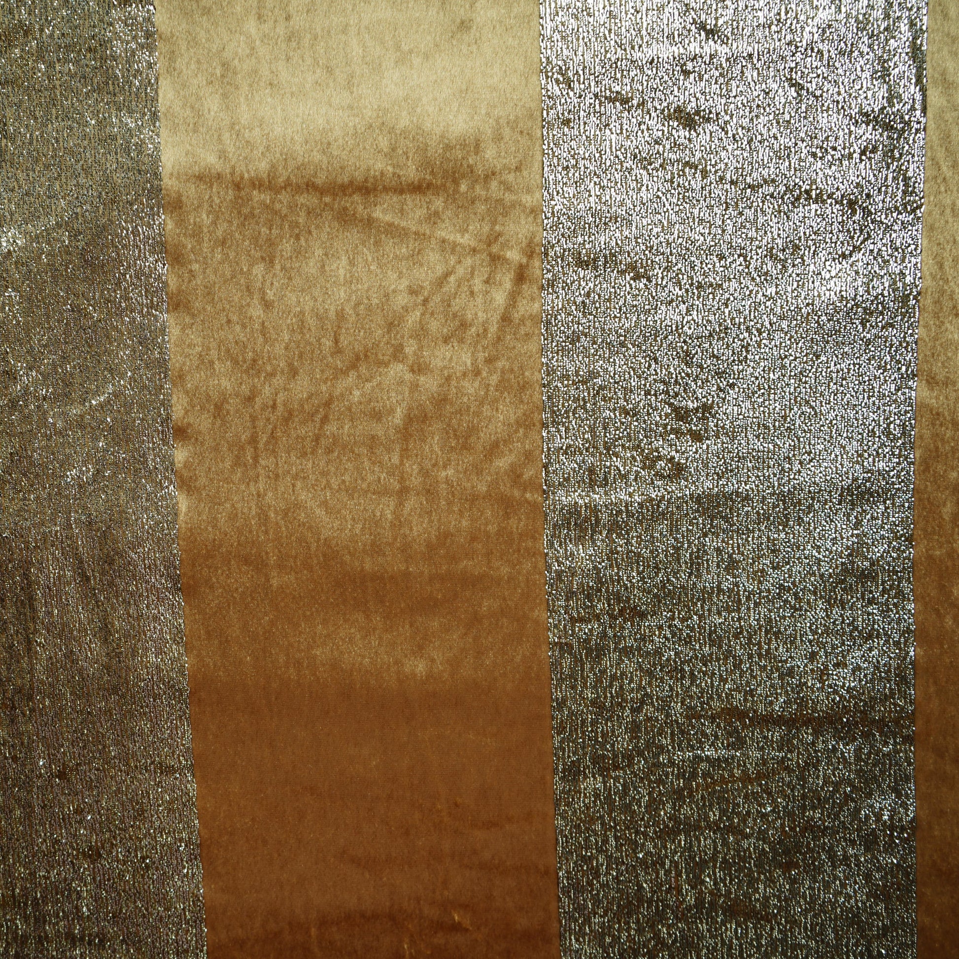 Beige Metalic Stripes Valvet Fabric 18797