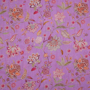 Lavender Chintz floral print Pure Linen Fabric GTS-31333 - TradeUNO