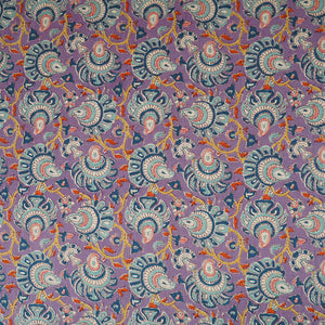 Purple Floral Print Cotton Fabric AFI-29553 - TradeUNO