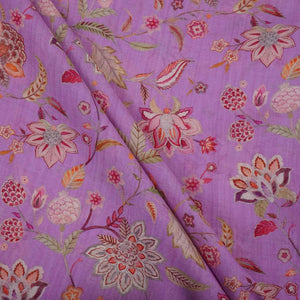 Lavender Chintz floral print Pure Linen Fabric GTS-31333 - TradeUNO