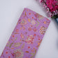 Lavender Chintz floral print Pure Linen Fabric GTS-31333
