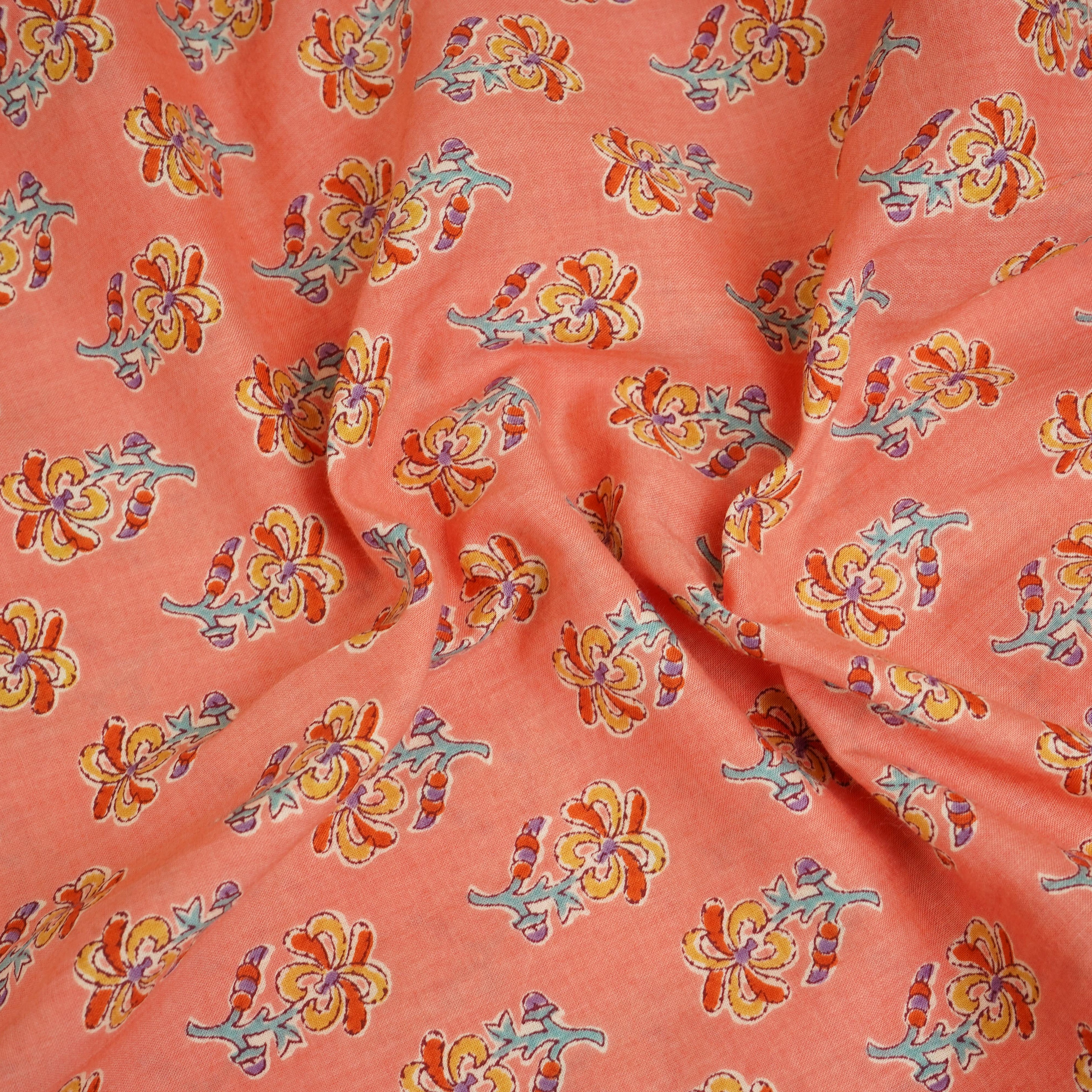 Pista Floral Print Cotton Fabric AFI-29548 - TradeUNO